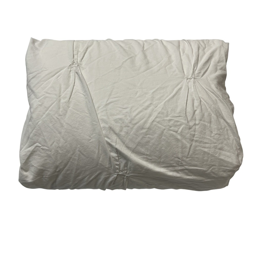West Elm Duvet Cover White Organic Cotton King Large Sustainable Quiet Luxury